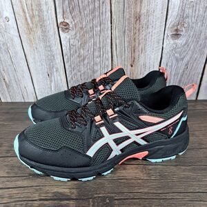 ASICS Gel Venture 8 Running Shoes Women's Sz 9.5 Black Clear Blue (GUC)